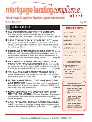 Mortgage Lending Compliance Alert